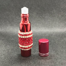 Load image into Gallery viewer, glass roll-on perfume bottle in rhinestones
