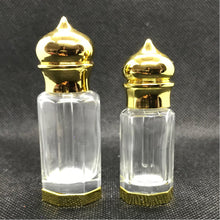 Load image into Gallery viewer, Octagonal shaped clear glass perfume bottle