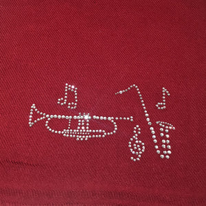 music motif merino wool scarf