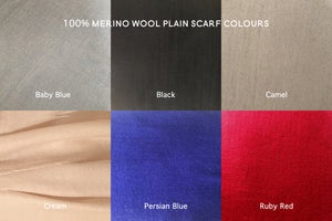 merino wool scarf colours