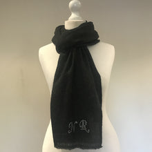 Load image into Gallery viewer, swarovski crystal initialled shawl